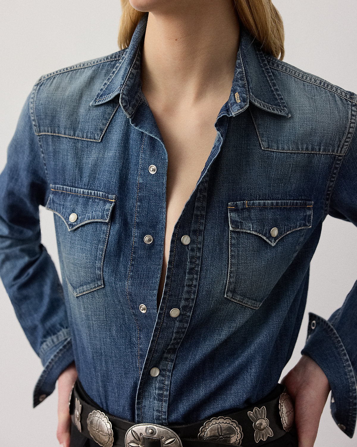 Payson Cotton Denim Western Shirt