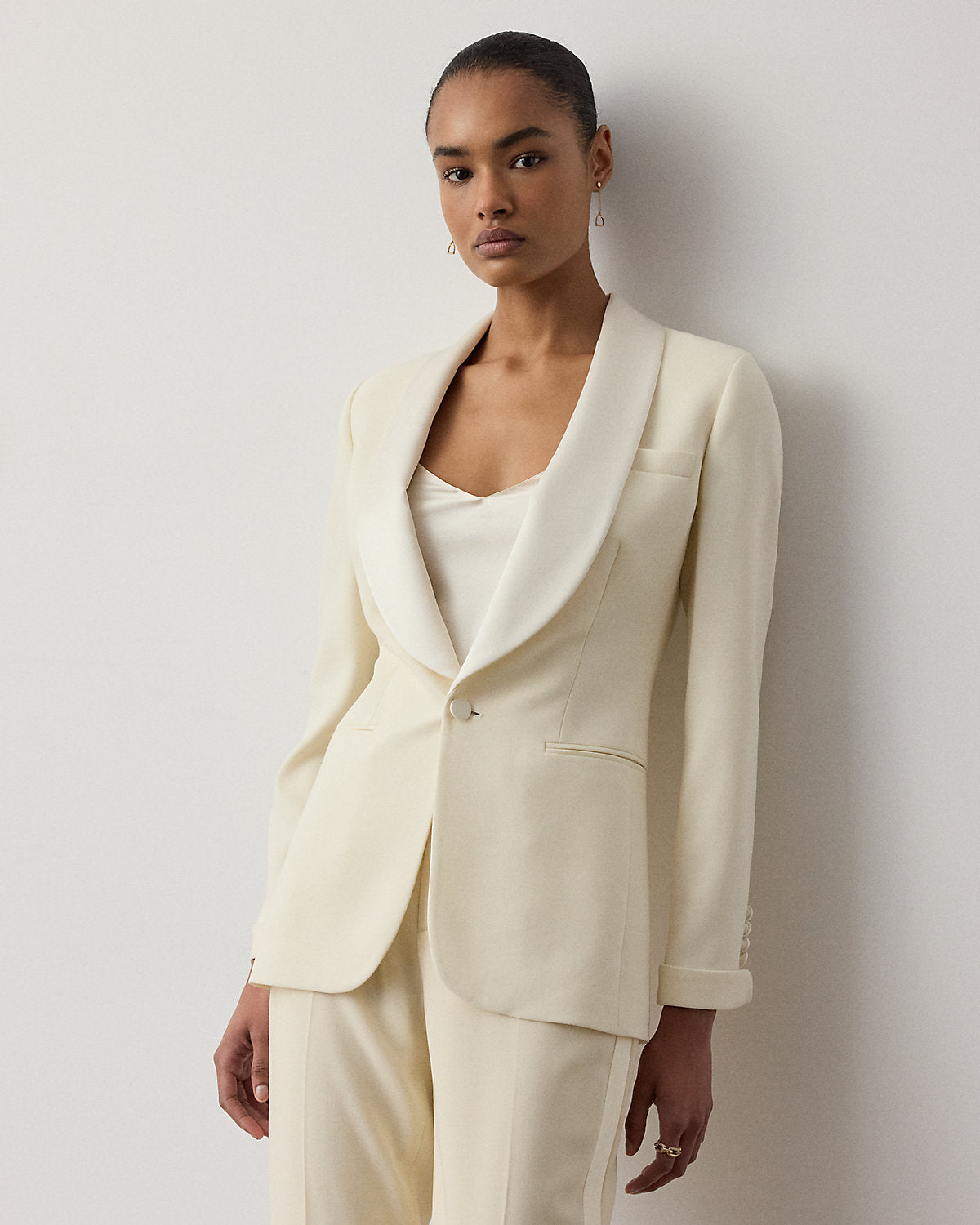 Sawyer Wool Crepe Tuxedo Jacket