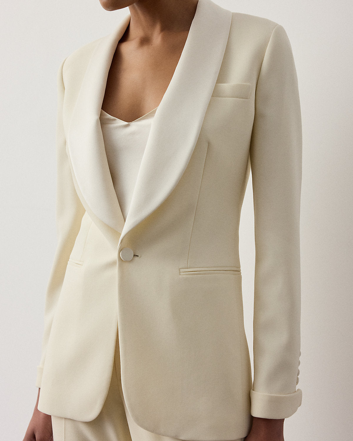 Sawyer Wool Crepe Tuxedo Jacket