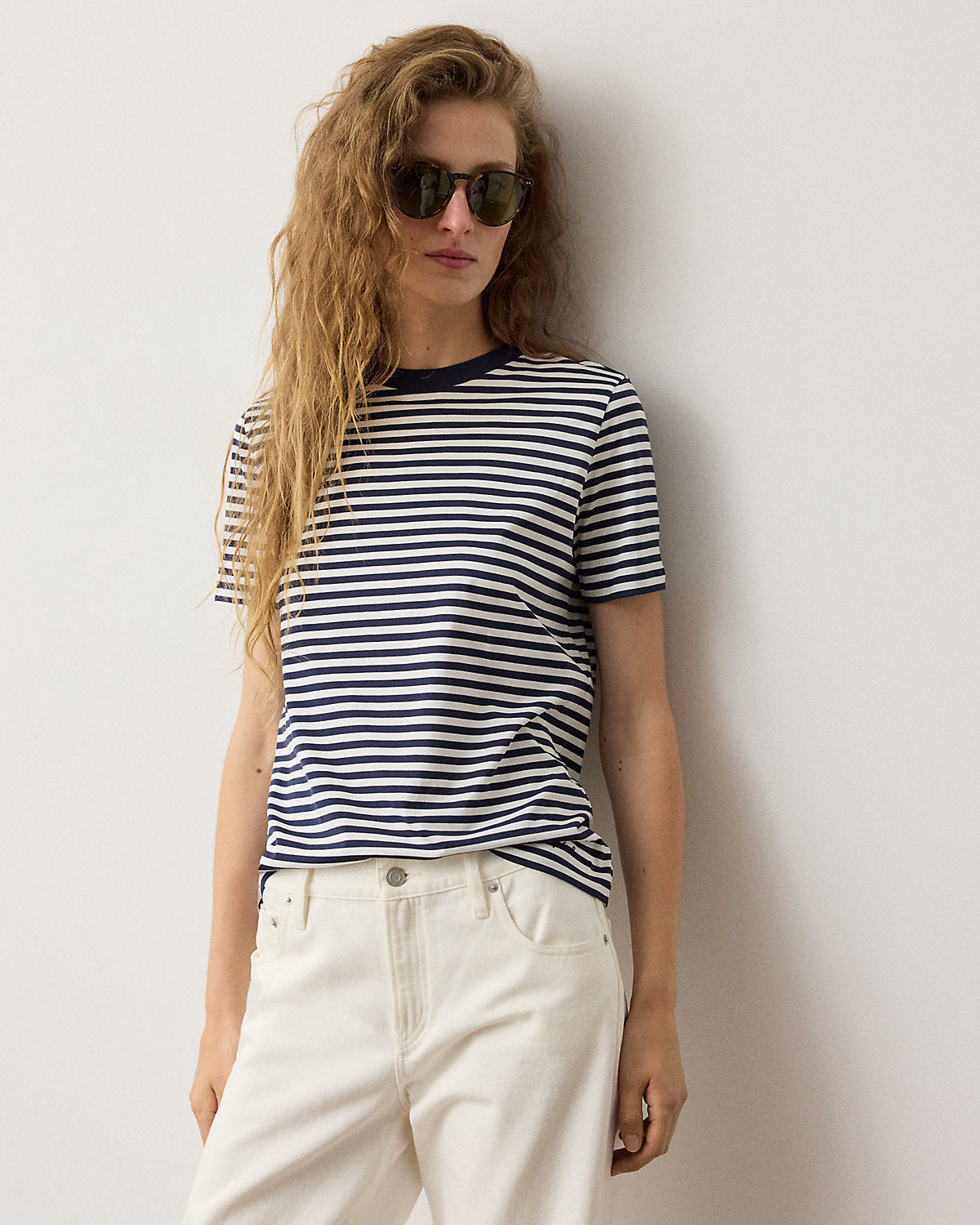 Hallie Striped Cotton Jersey Tee