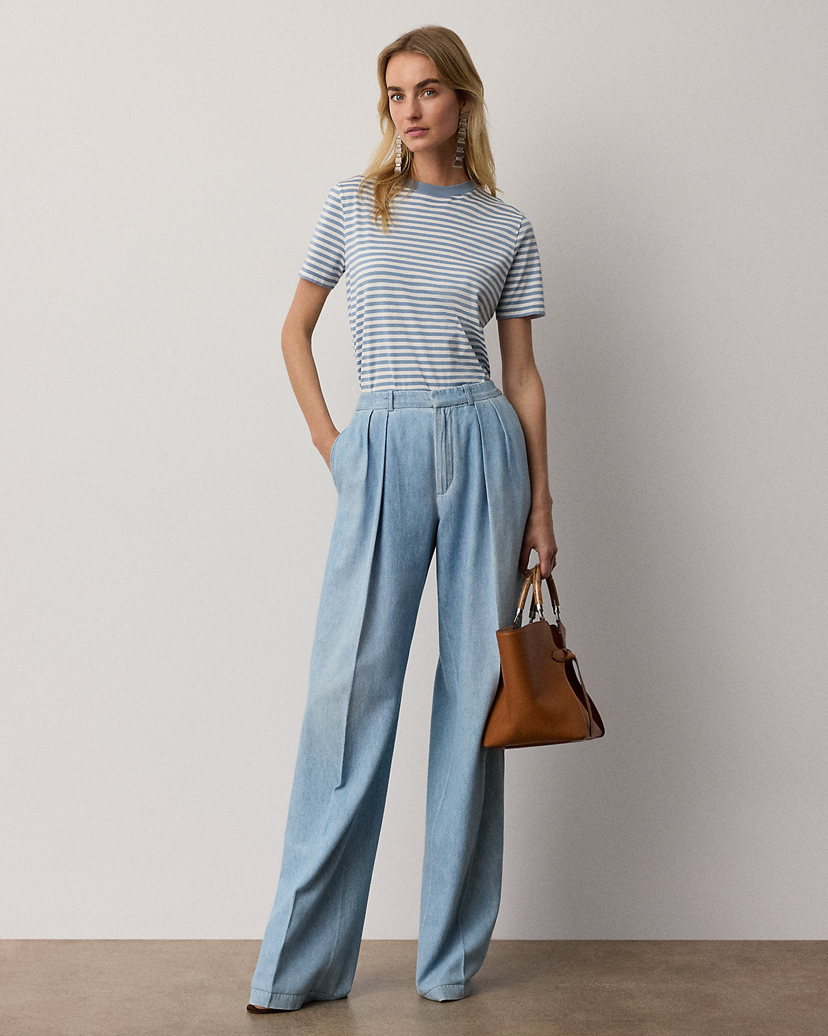 Hallie Striped Cotton Jersey Tee