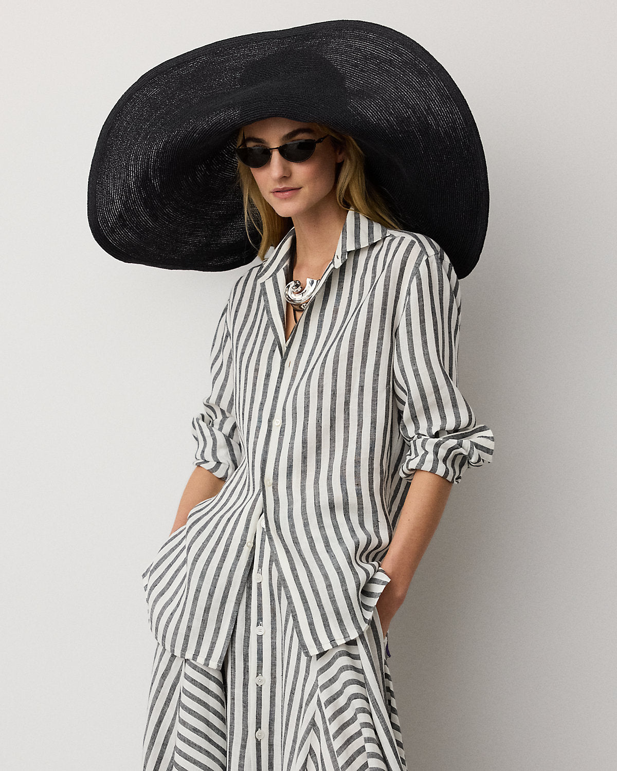 Capri Relaxed Fit Striped Linen Shirt