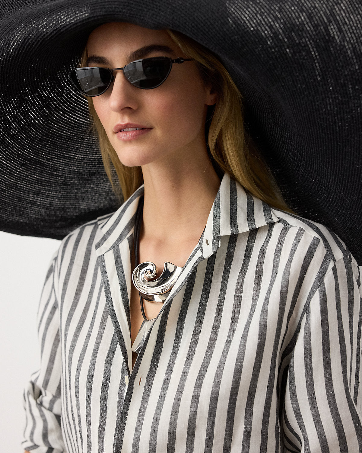 Capri Relaxed Fit Striped Linen Shirt