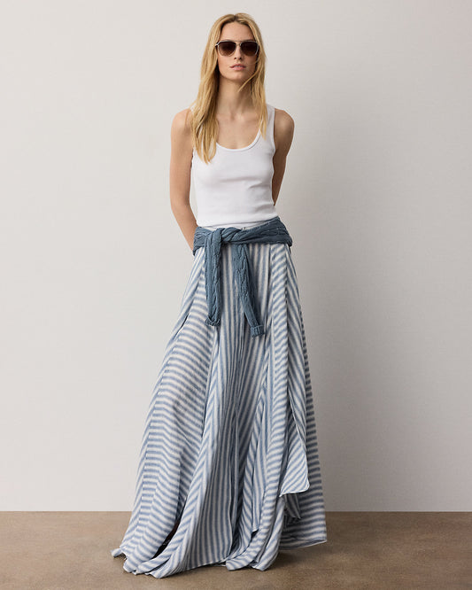 Shamus Striped Linen Maxiskirt
