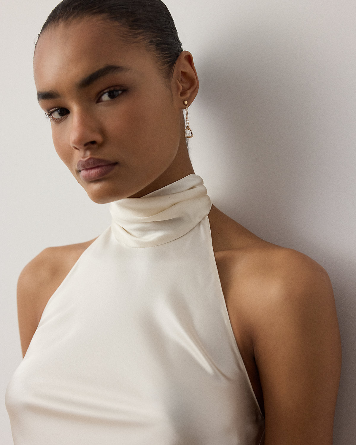 Chilton Stretch Silk Charmeuse Top