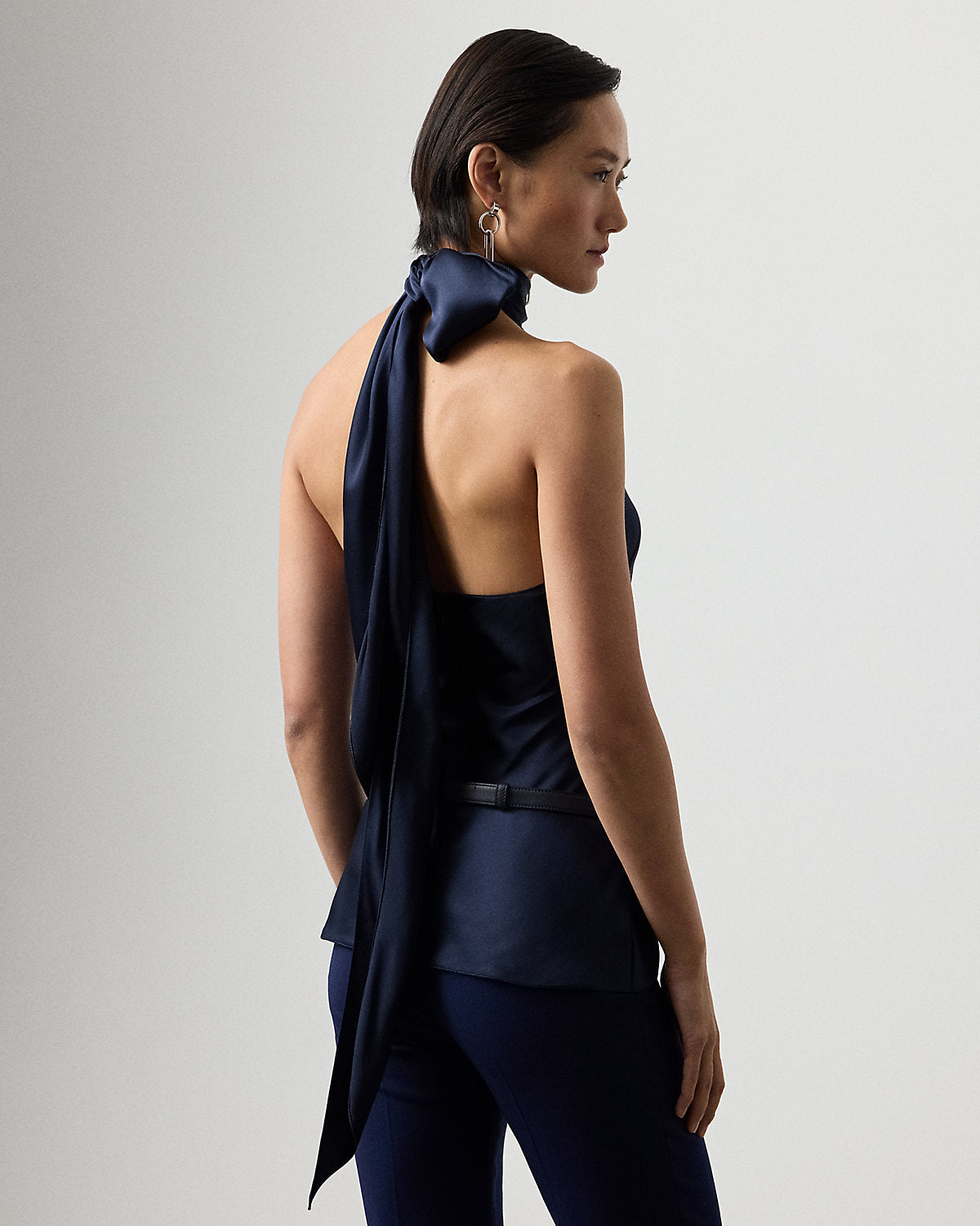 Chilton Stretch Silk Charmeuse Top