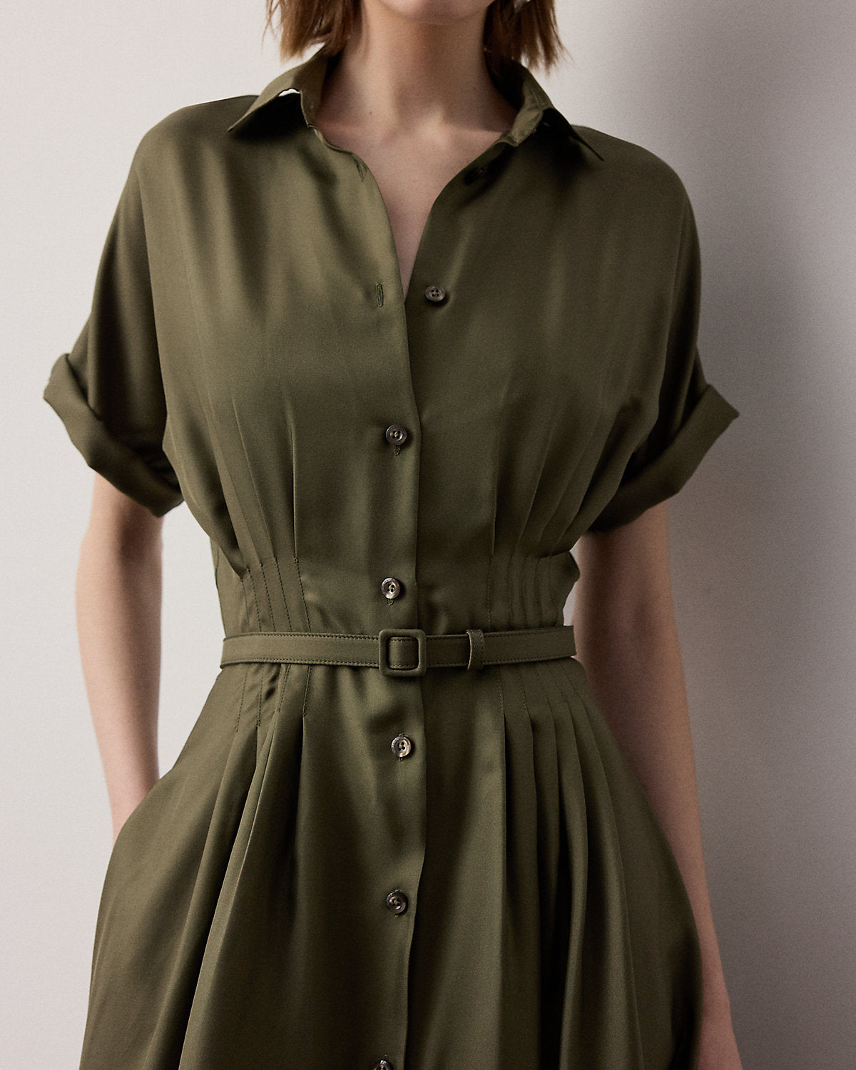 Donatella Silk Twill Day Dress