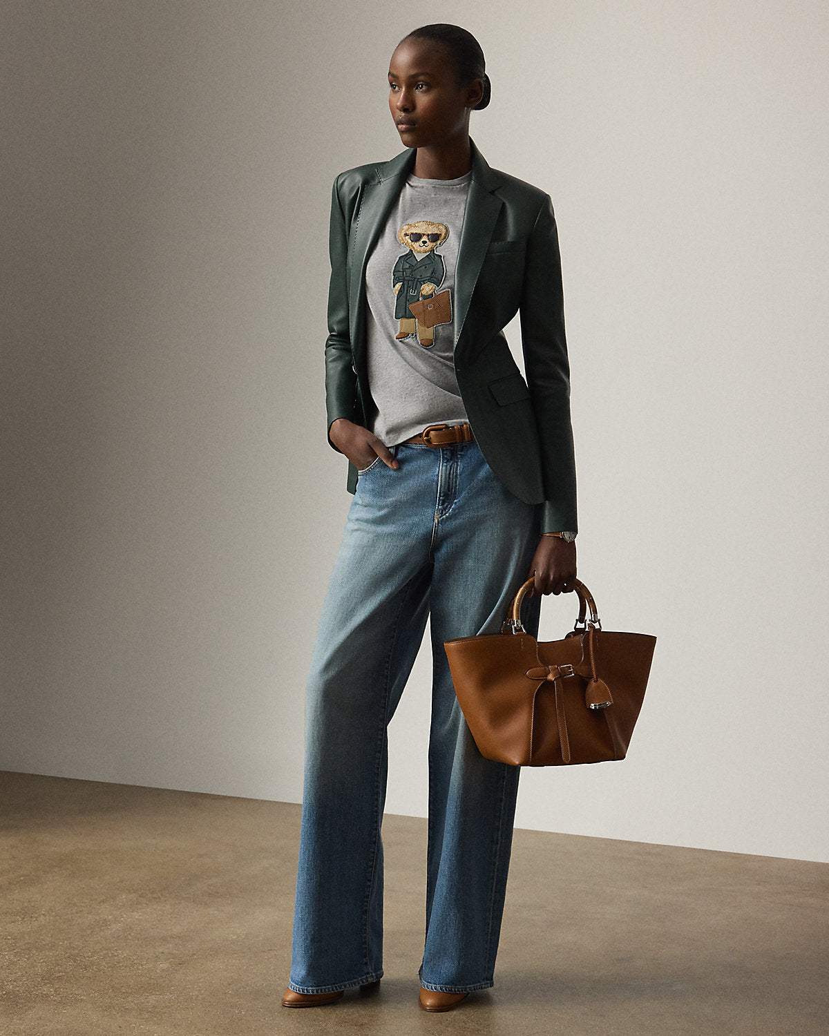 Racing Green Trench Bear Cotton Tee
