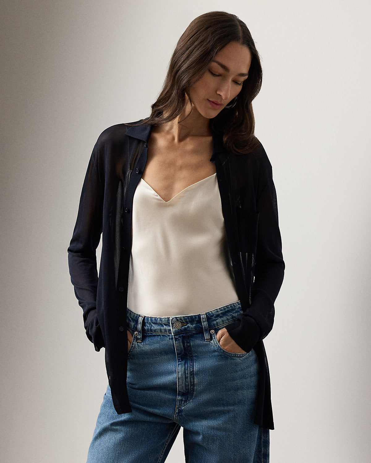 Sheer Sweater Shirt