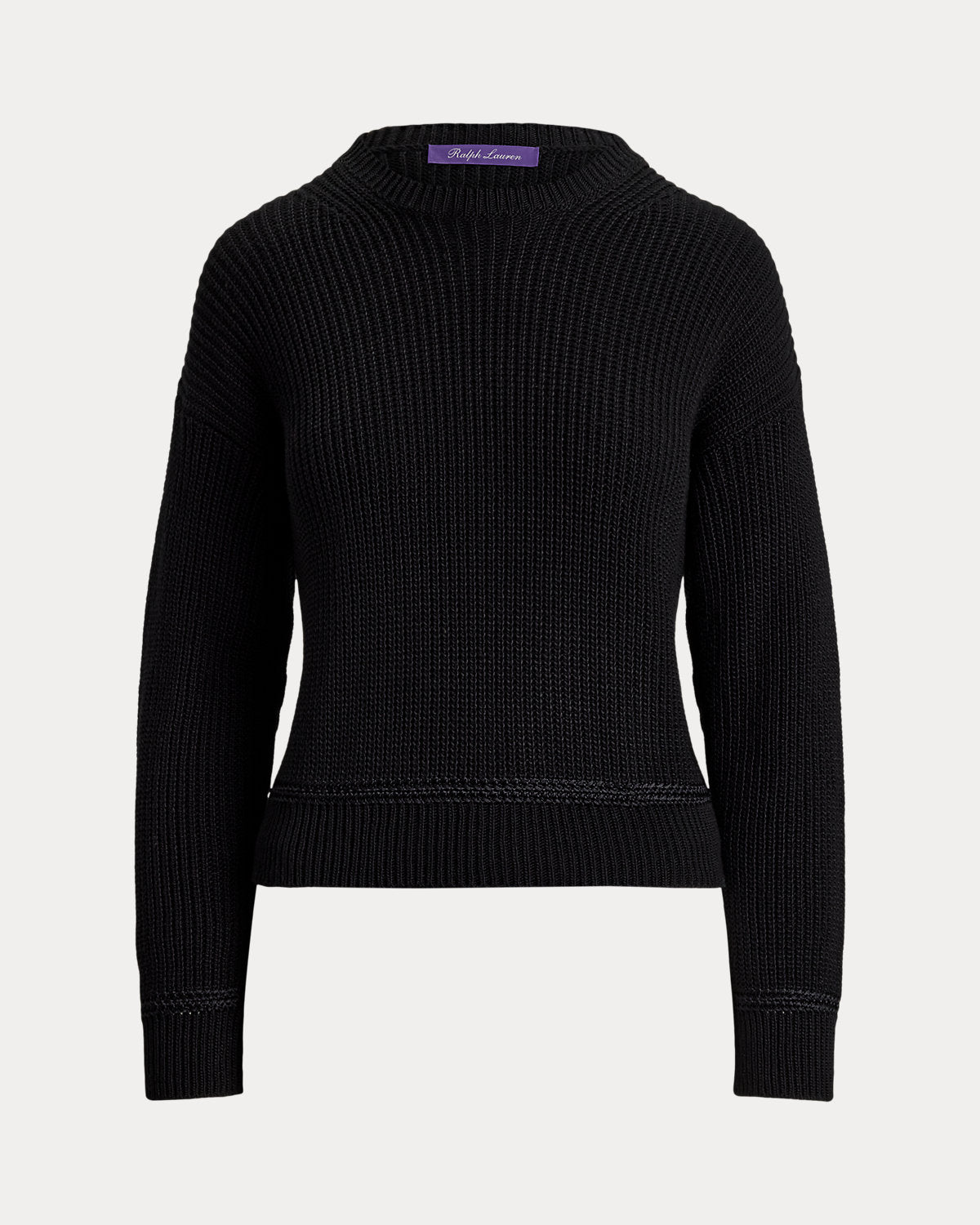 Rib-Knit Silk Roving Crewneck Sweater