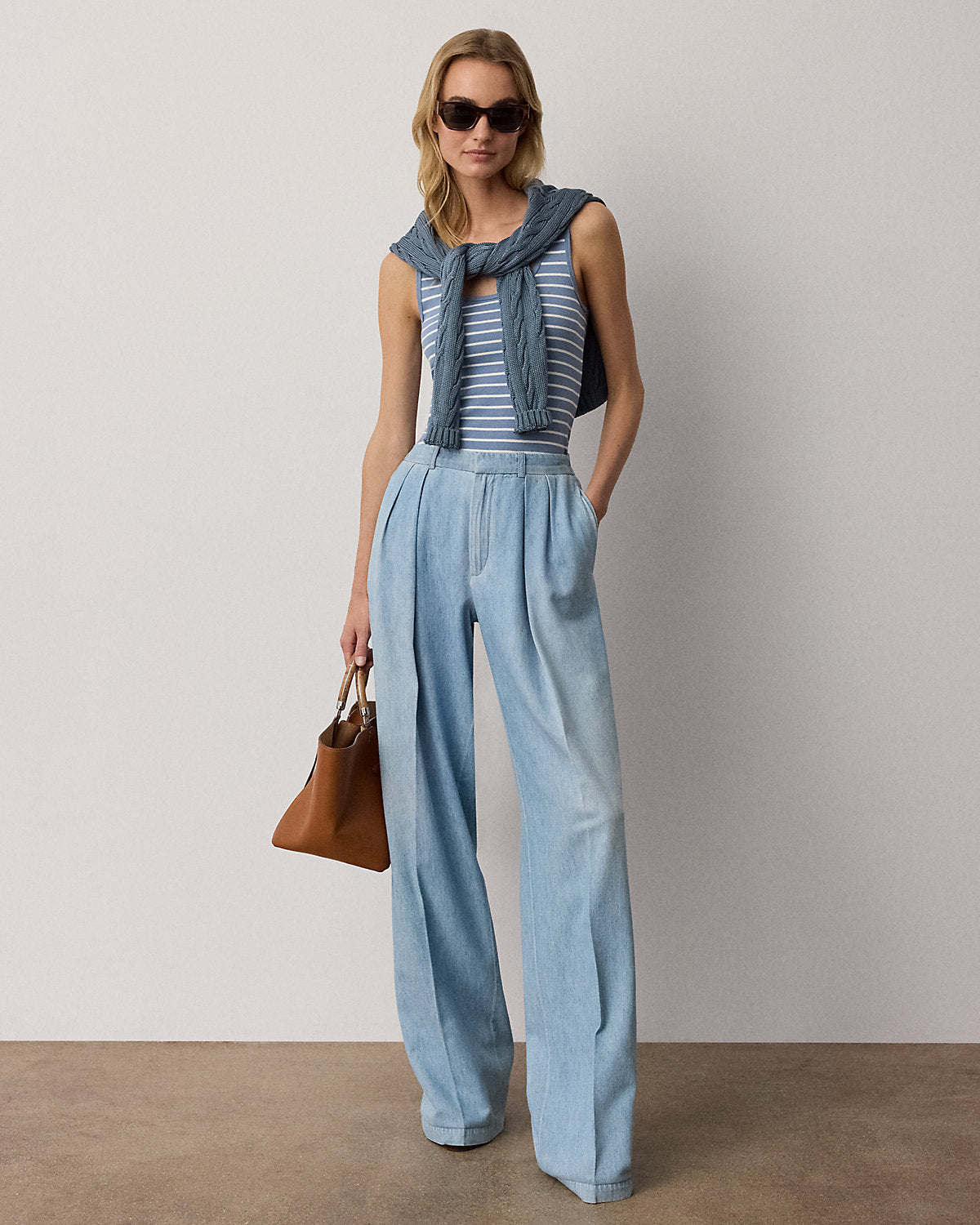 Ellis Rib-Knit Striped Tank Top