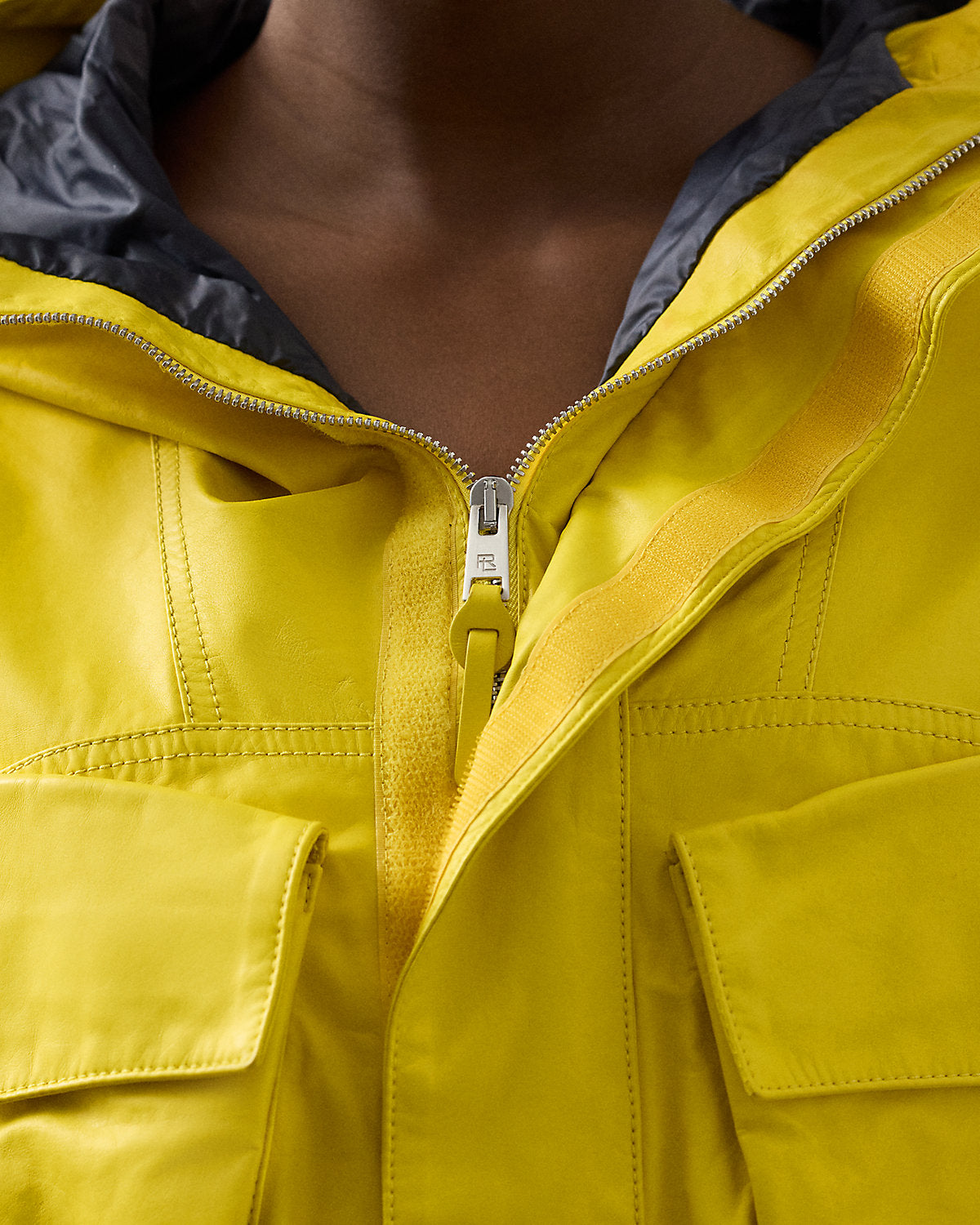 Ferra Calfskin Hooded Cropped Jacket