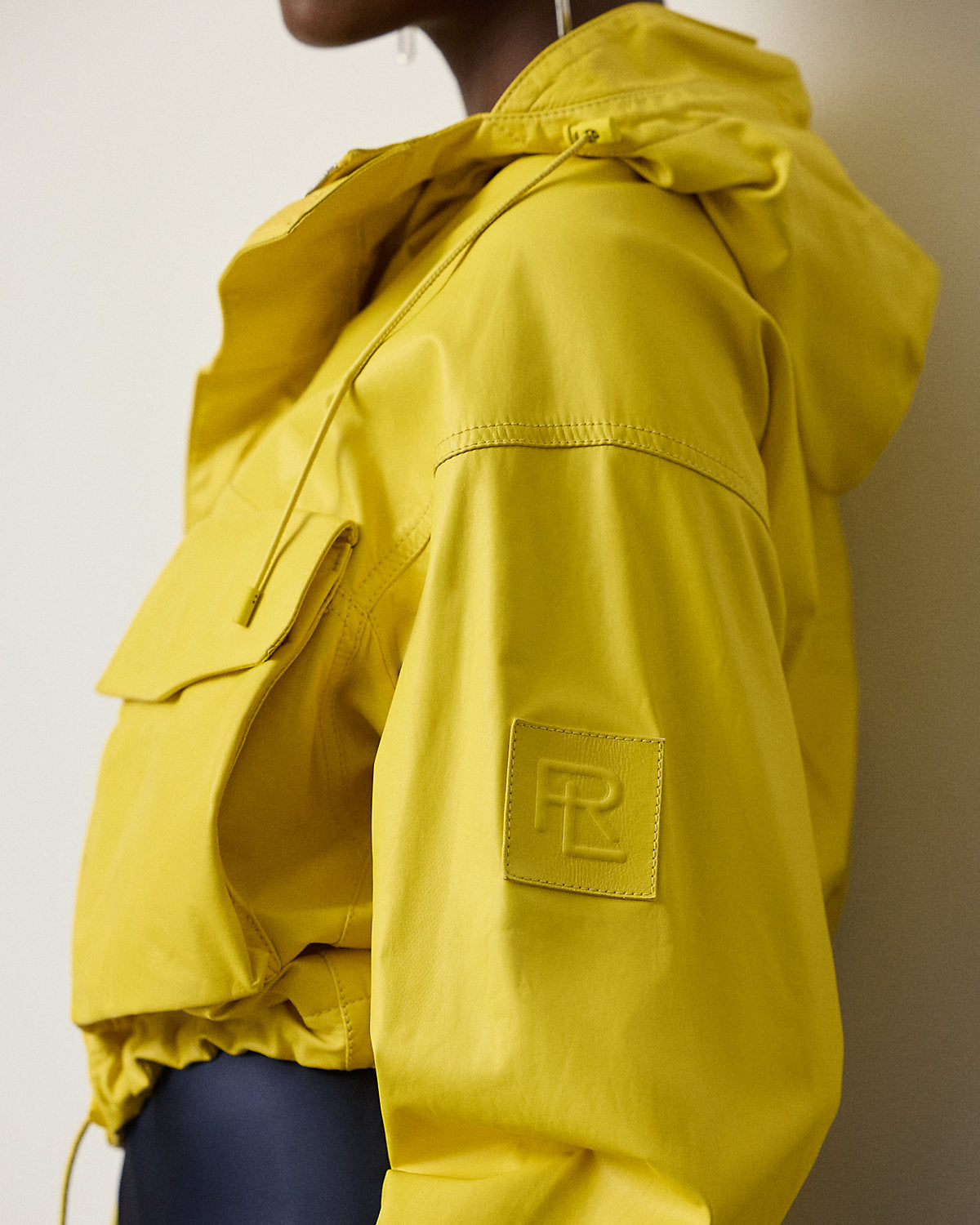 Ferra Calfskin Hooded Cropped Jacket