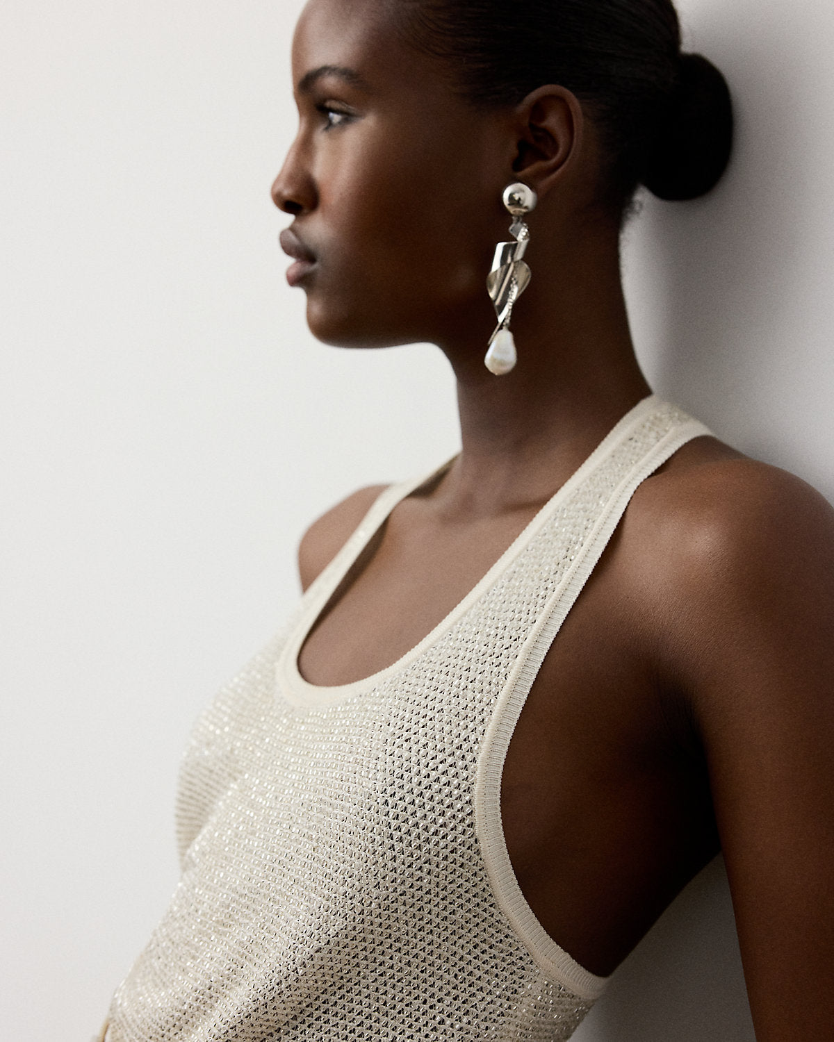 Embellished Racerback Sweater Tank Top