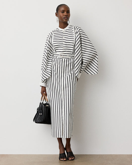 Juliana Striped Cotton Day Dress