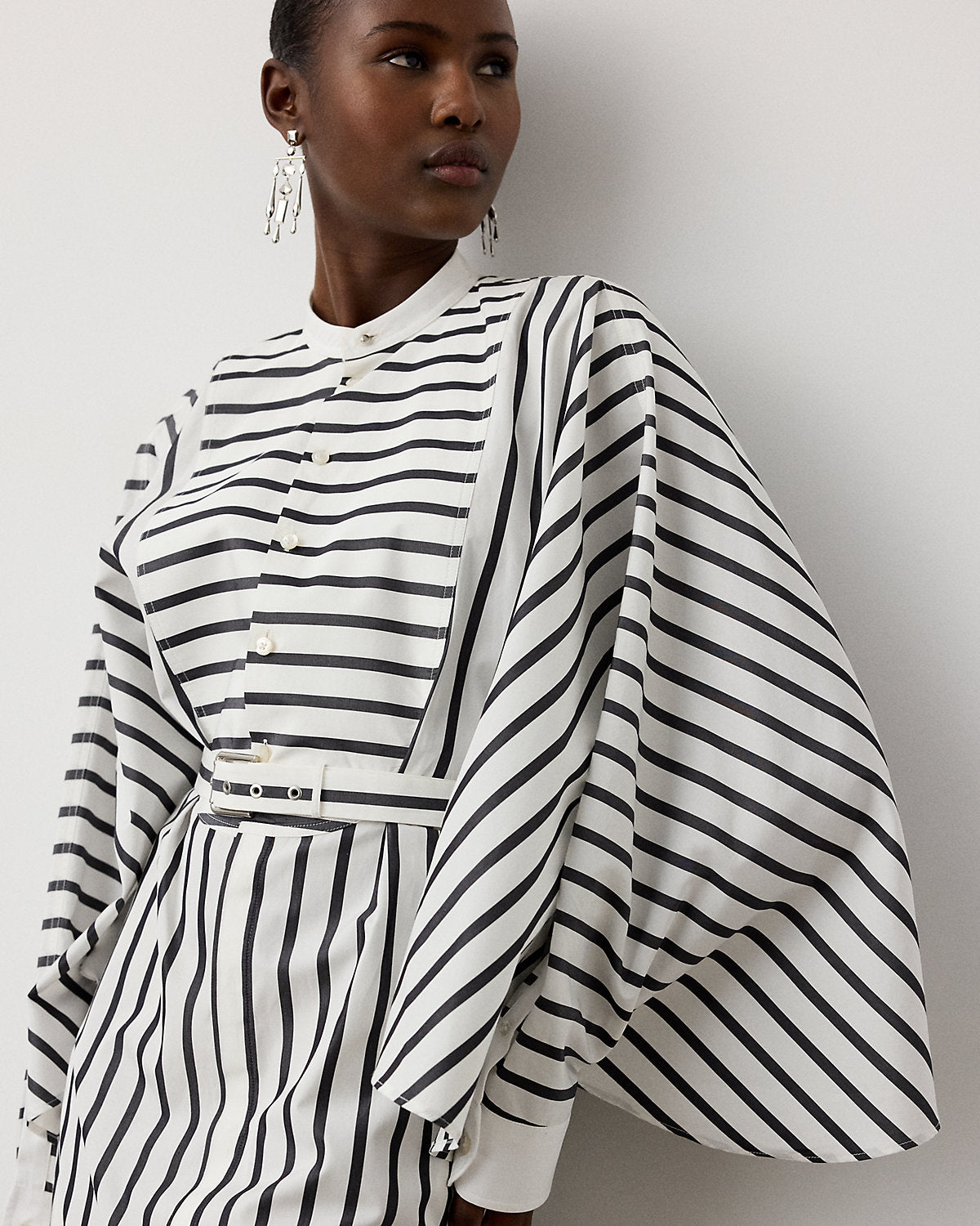 Juliana Striped Cotton Day Dress