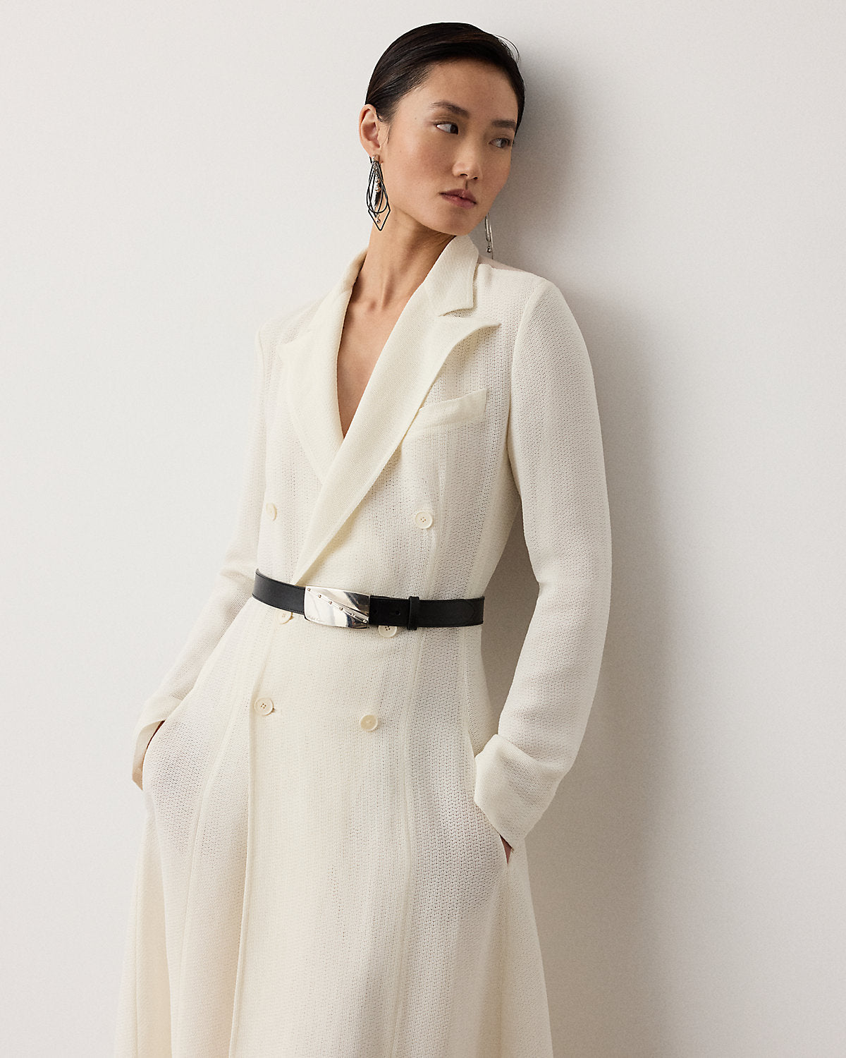 Reema Silk-Blend Giro Inglese Day Dress