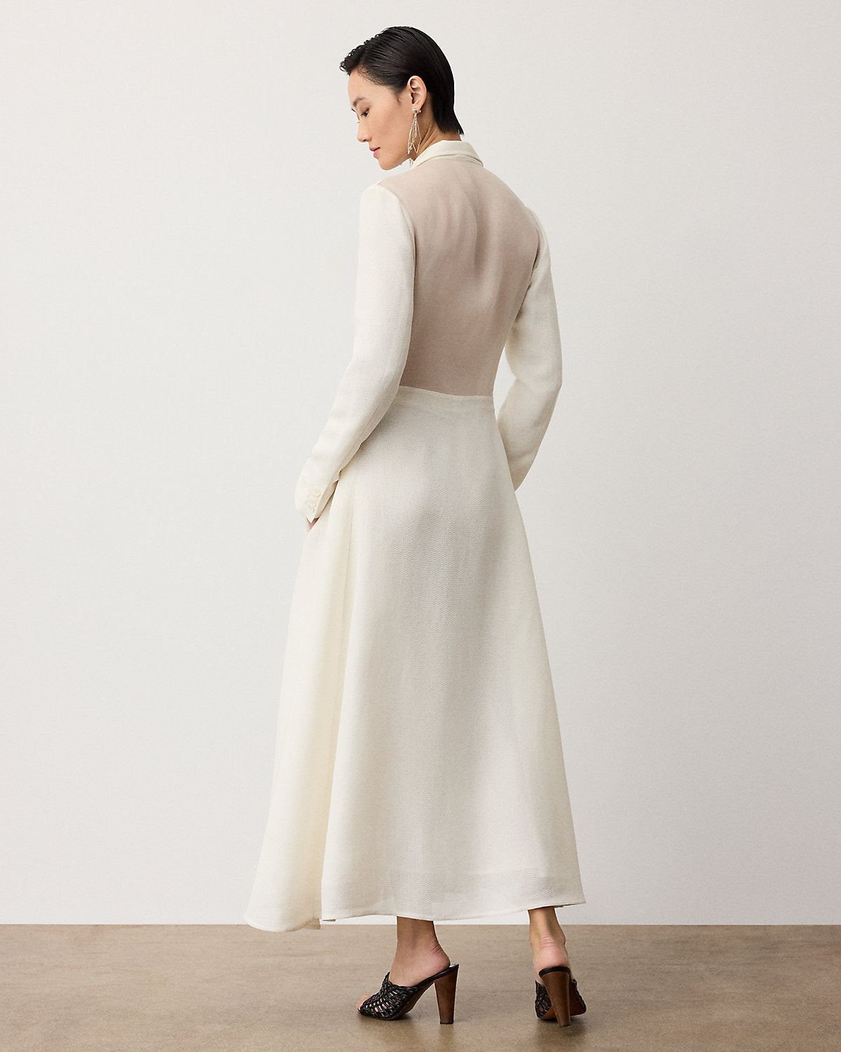Reema Silk-Blend Giro Inglese Day Dress