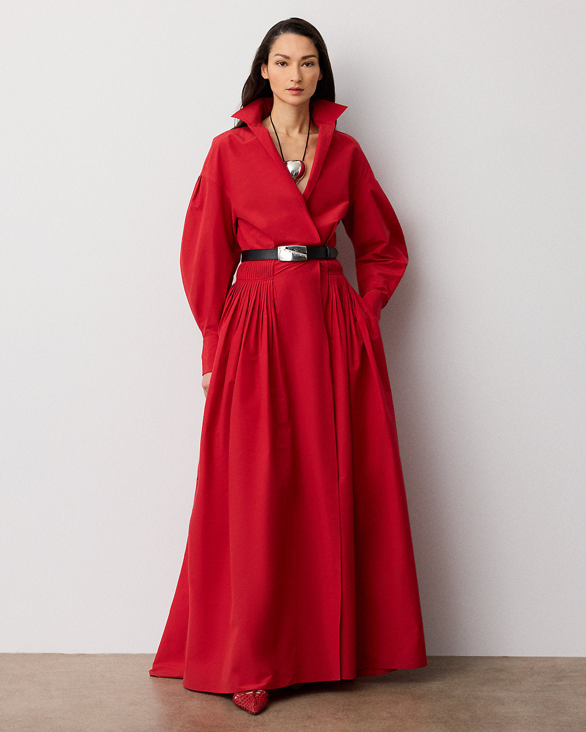 Daley Cotton-Blend Poplin Evening Dress