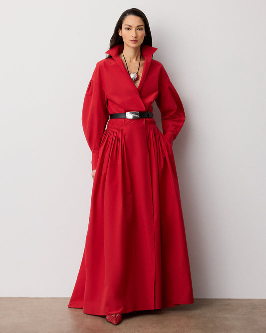 Daley Cotton-Blend Poplin Evening Dress