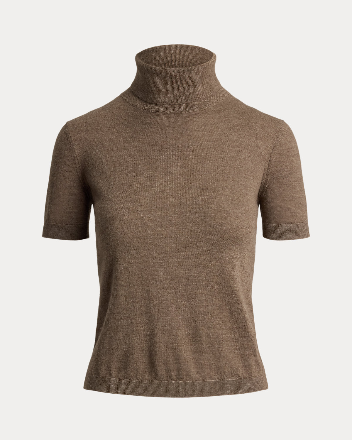 Cashmere Short-Sleeve Turtleneck Sweater