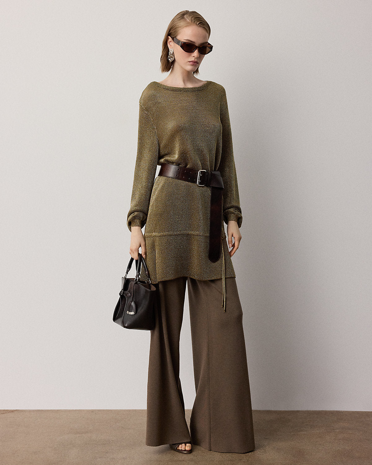 Metallic Tunic Sweater