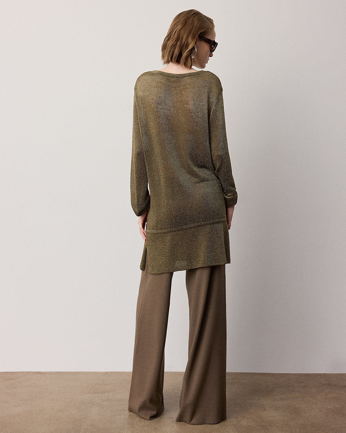 Metallic Tunic Sweater