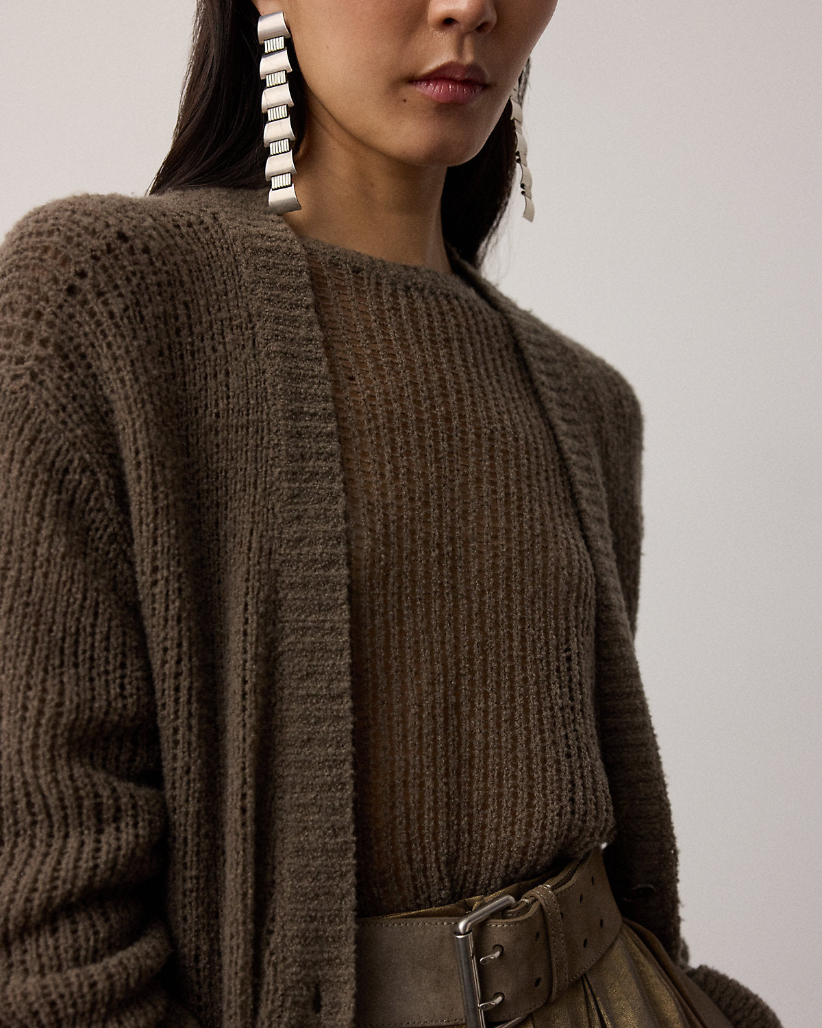 Boucl¨¦ Cashmere-Blend Cardigan
