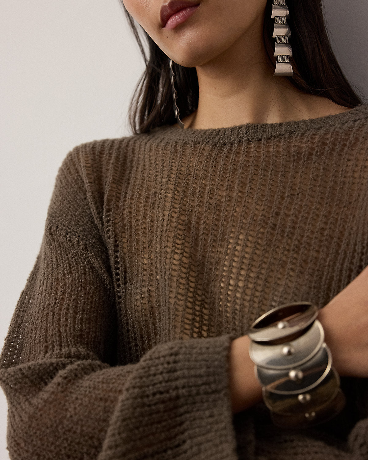 Boucl¨¦ Cashmere-Blend Boatneck Sweater