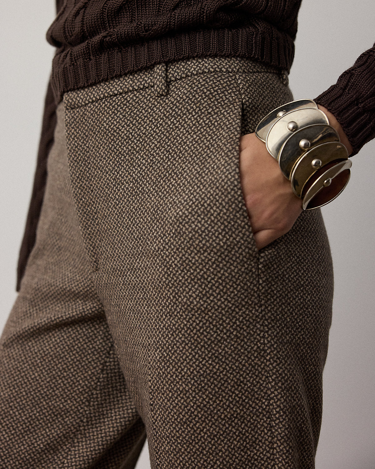 Lorna Broken-Twill Jersey Pant