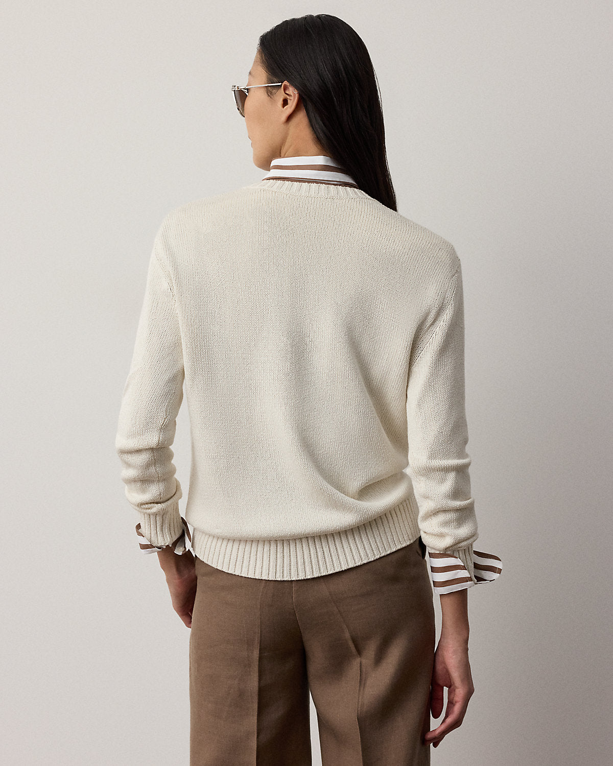 Summer Bear Silk Crewneck Sweater