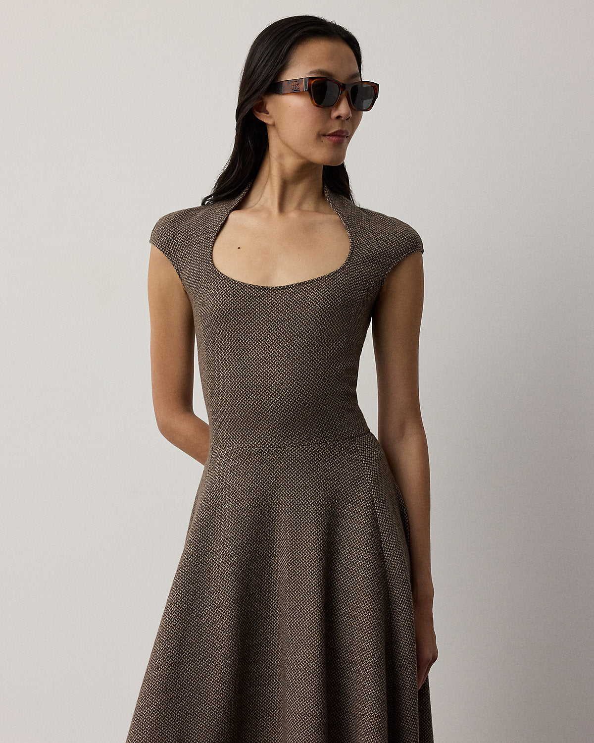 Maisey Broken-Twill Jersey Day Dress