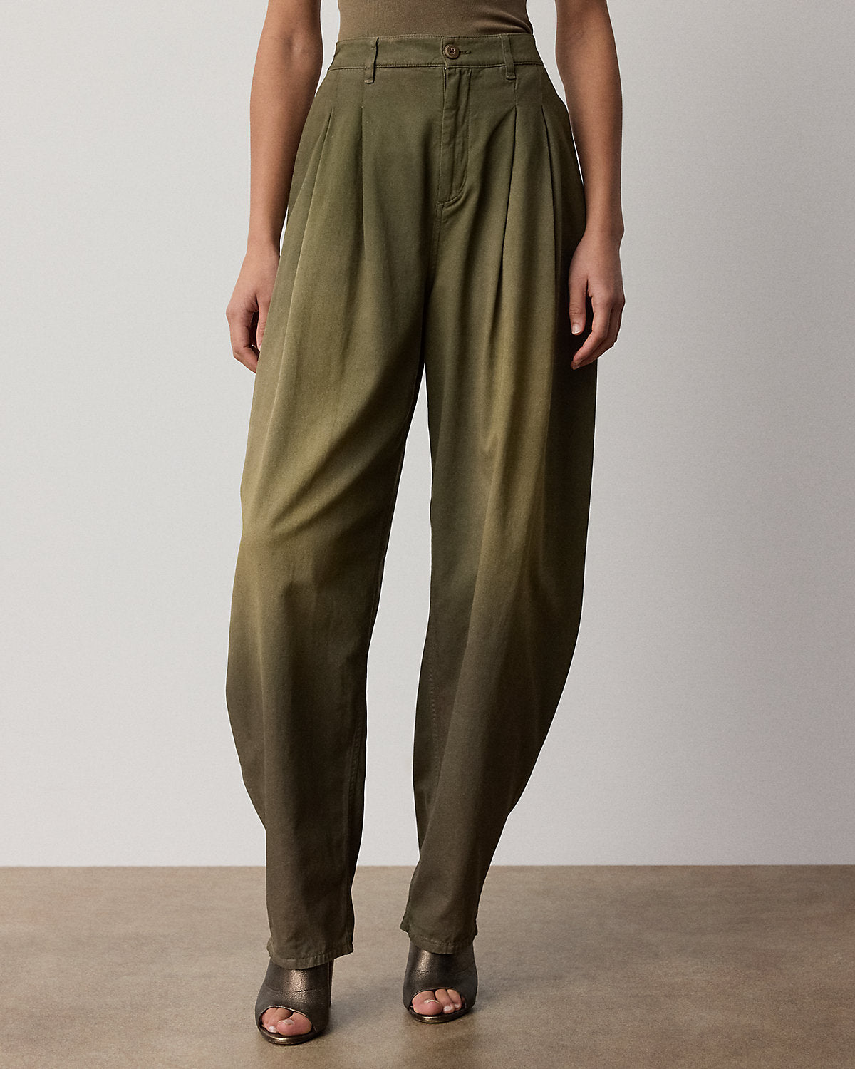 Ellen Foiled Cotton Denim Chino Pant