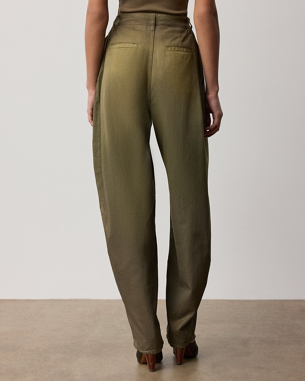 Ellen Foiled Cotton Denim Chino Pant