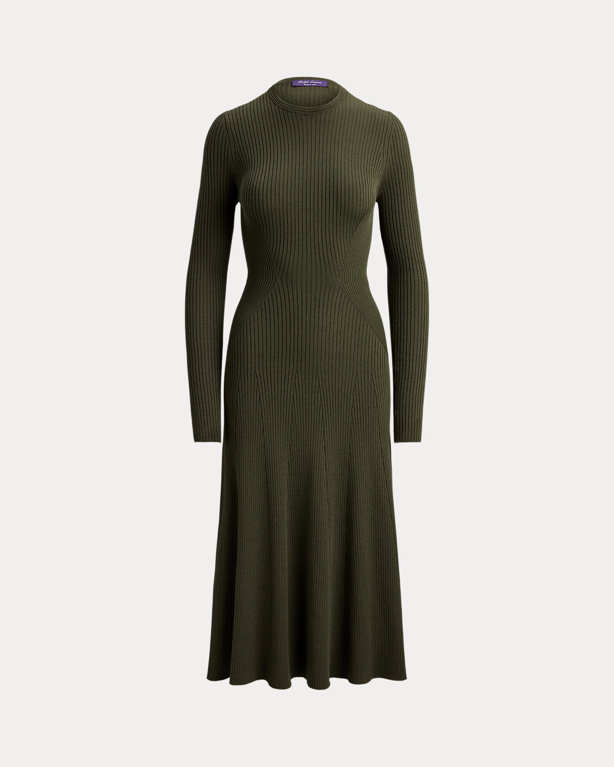 Parson Rib-Knit Silk-Blend Day Dress