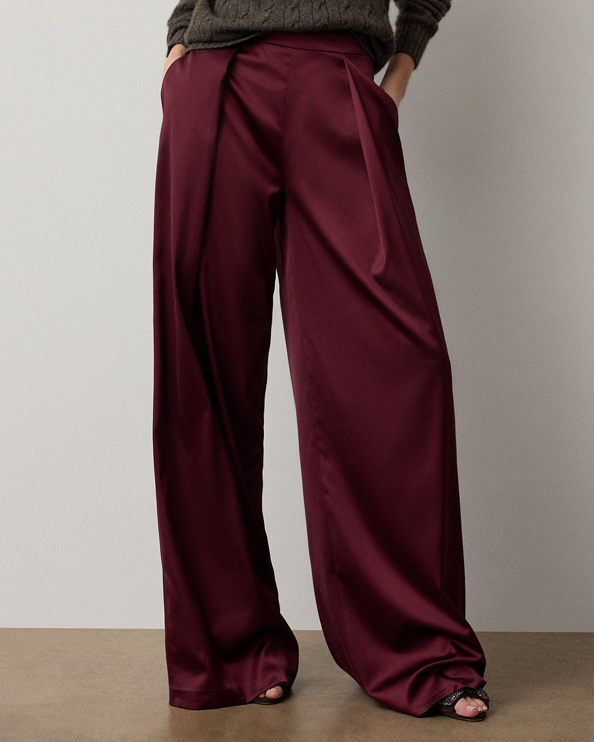 Masina Satin Wide-Leg Pant