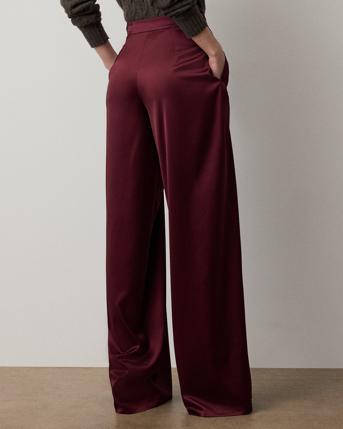 Masina Satin Wide-Leg Pant
