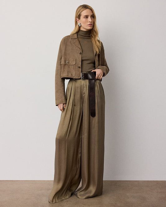 Greer Lam¨¦ Pleated Pant