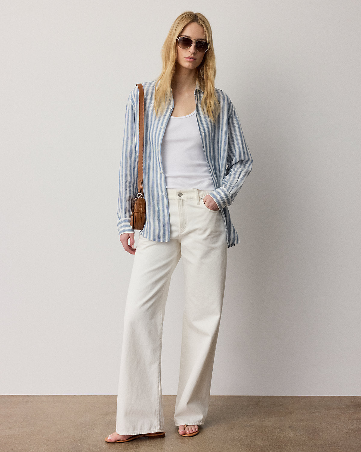 Capri Relaxed Fit Striped Linen Shirt