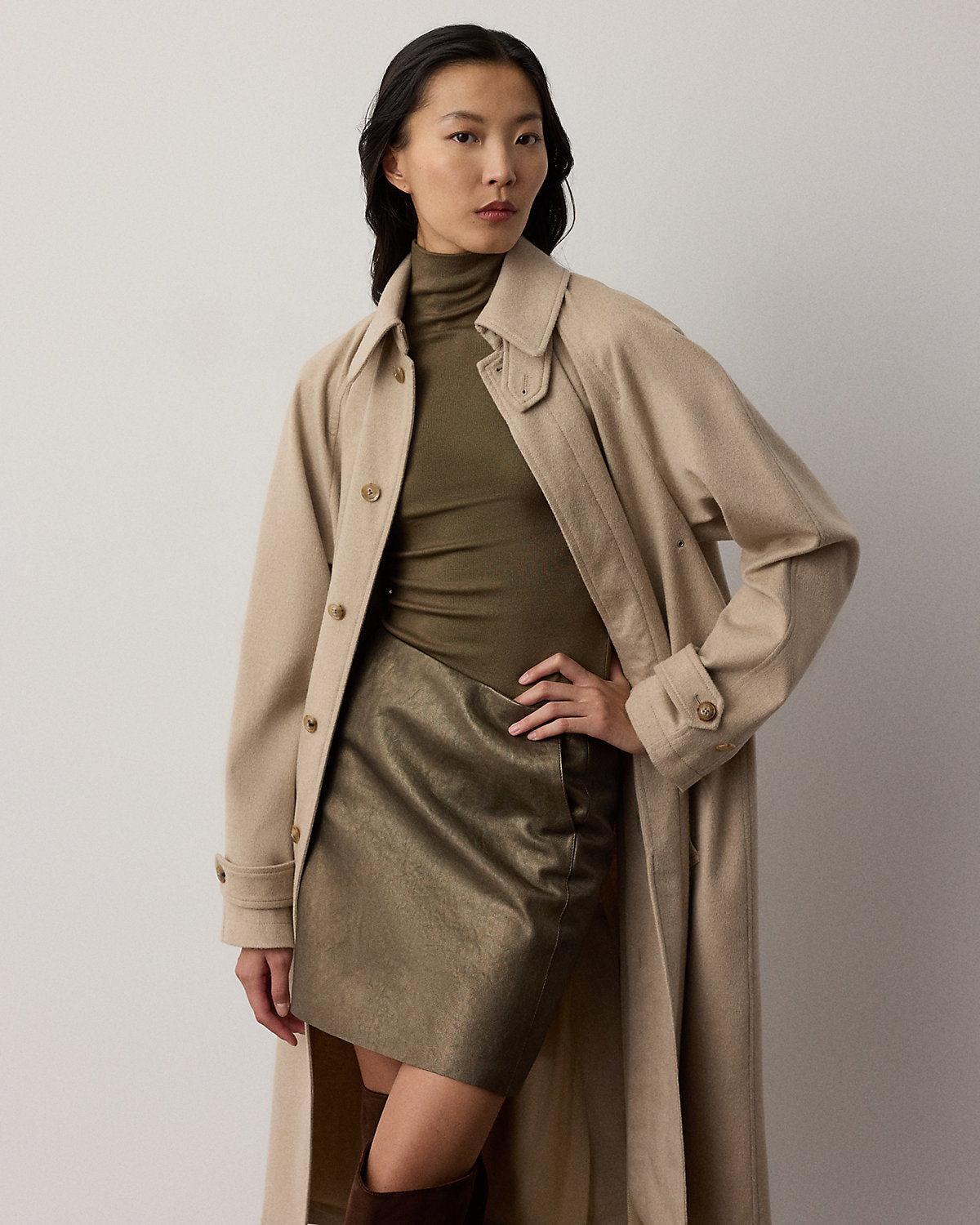 Donagen Cashmere Balmacaan Coat