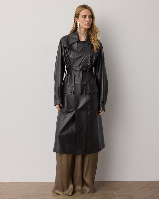 Bailey Lambskin Trench Coat