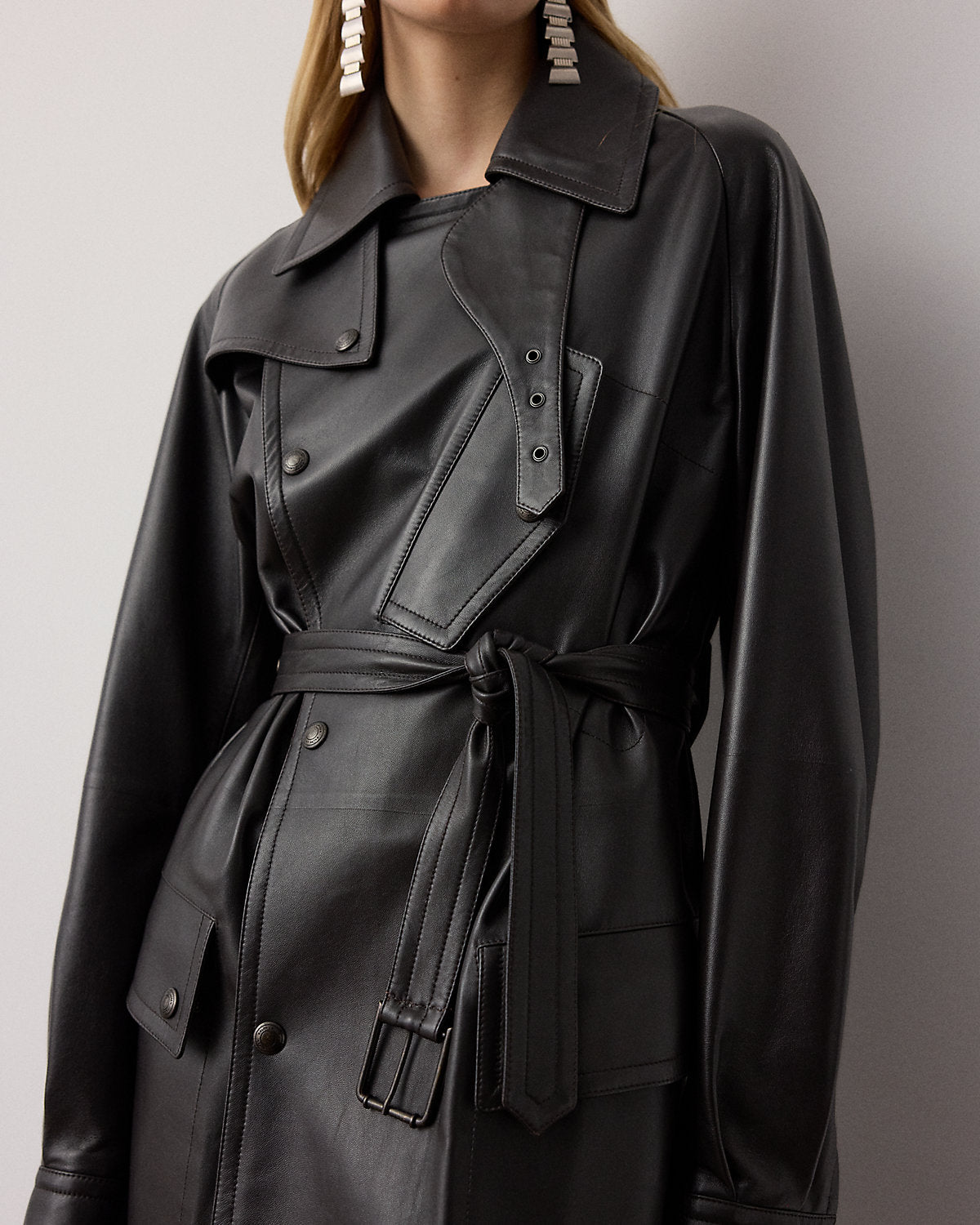 Bailey Lambskin Trench Coat