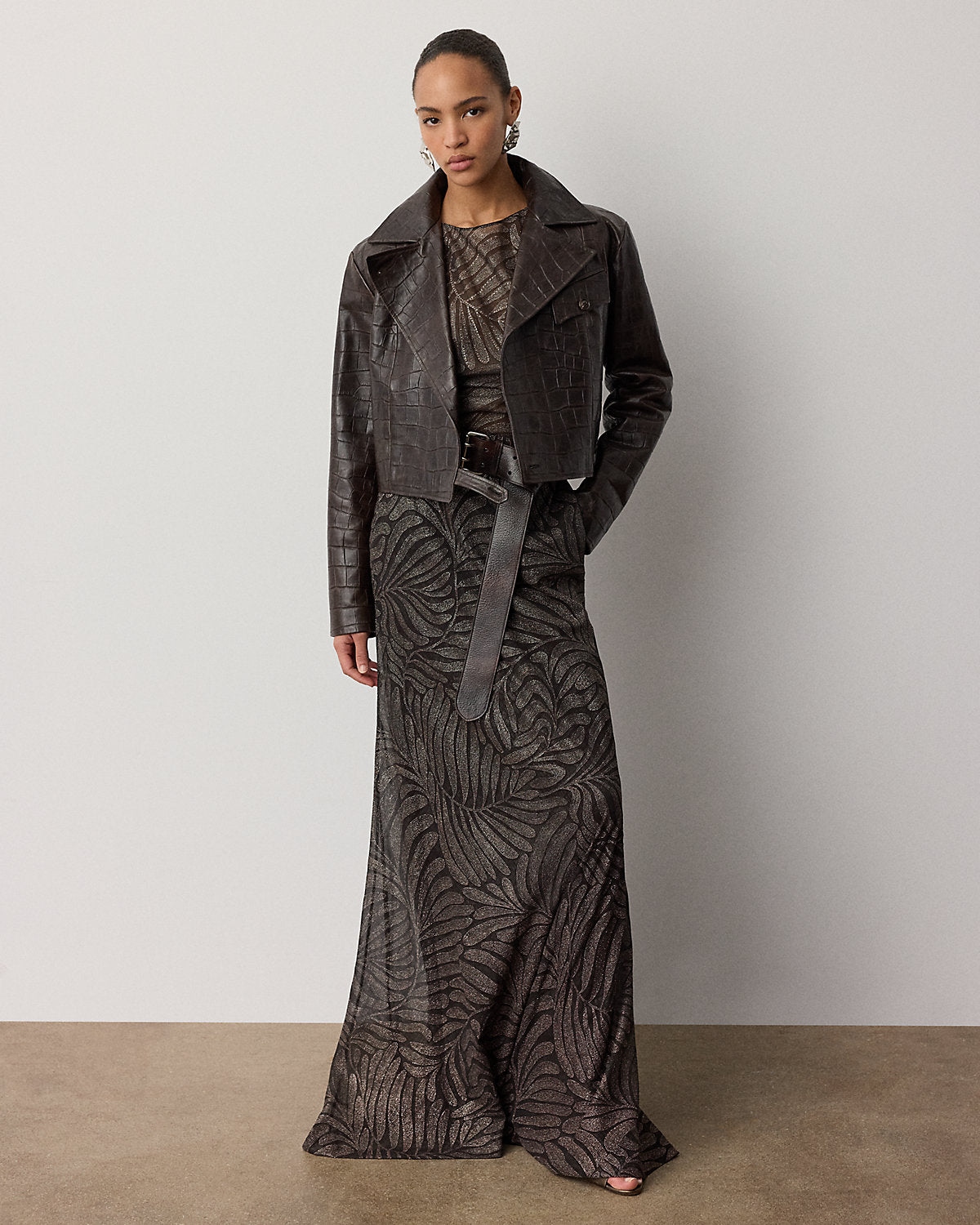 Jaxson Printed Lambskin Moto Jacket