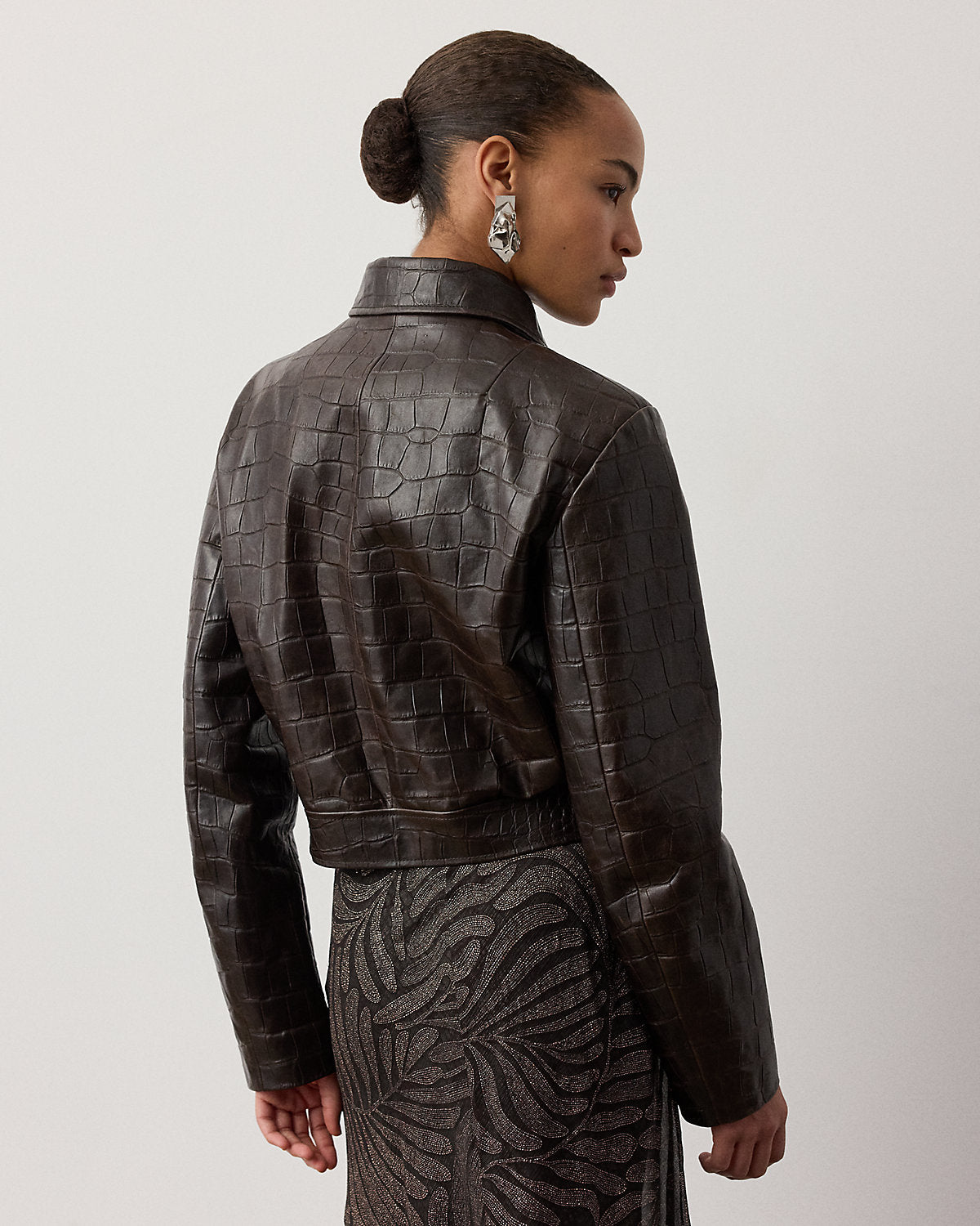 Jaxson Printed Lambskin Moto Jacket