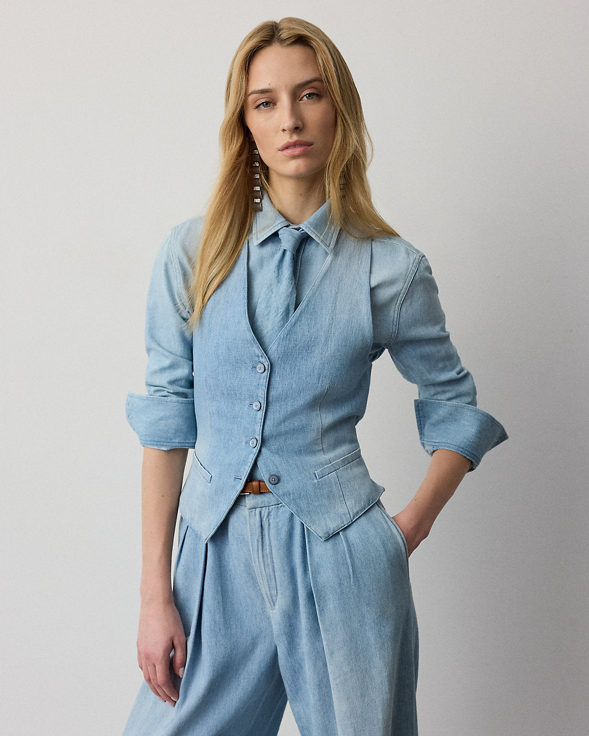 Clarissa Cotton Denim Vest