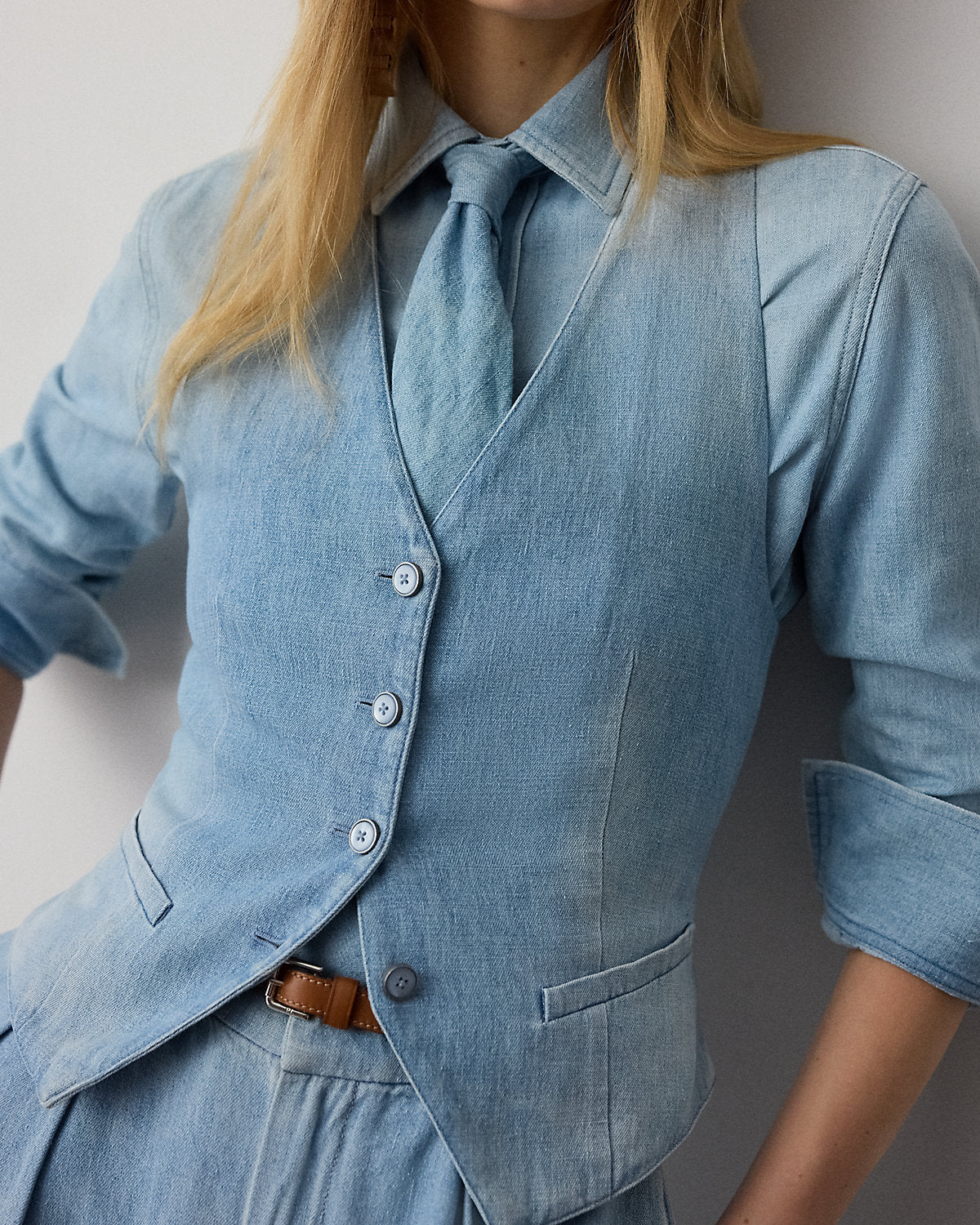 Clarissa Cotton Denim Vest