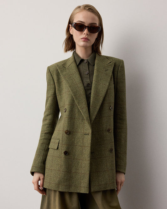 Ramona Windowpane Tweed Jacket