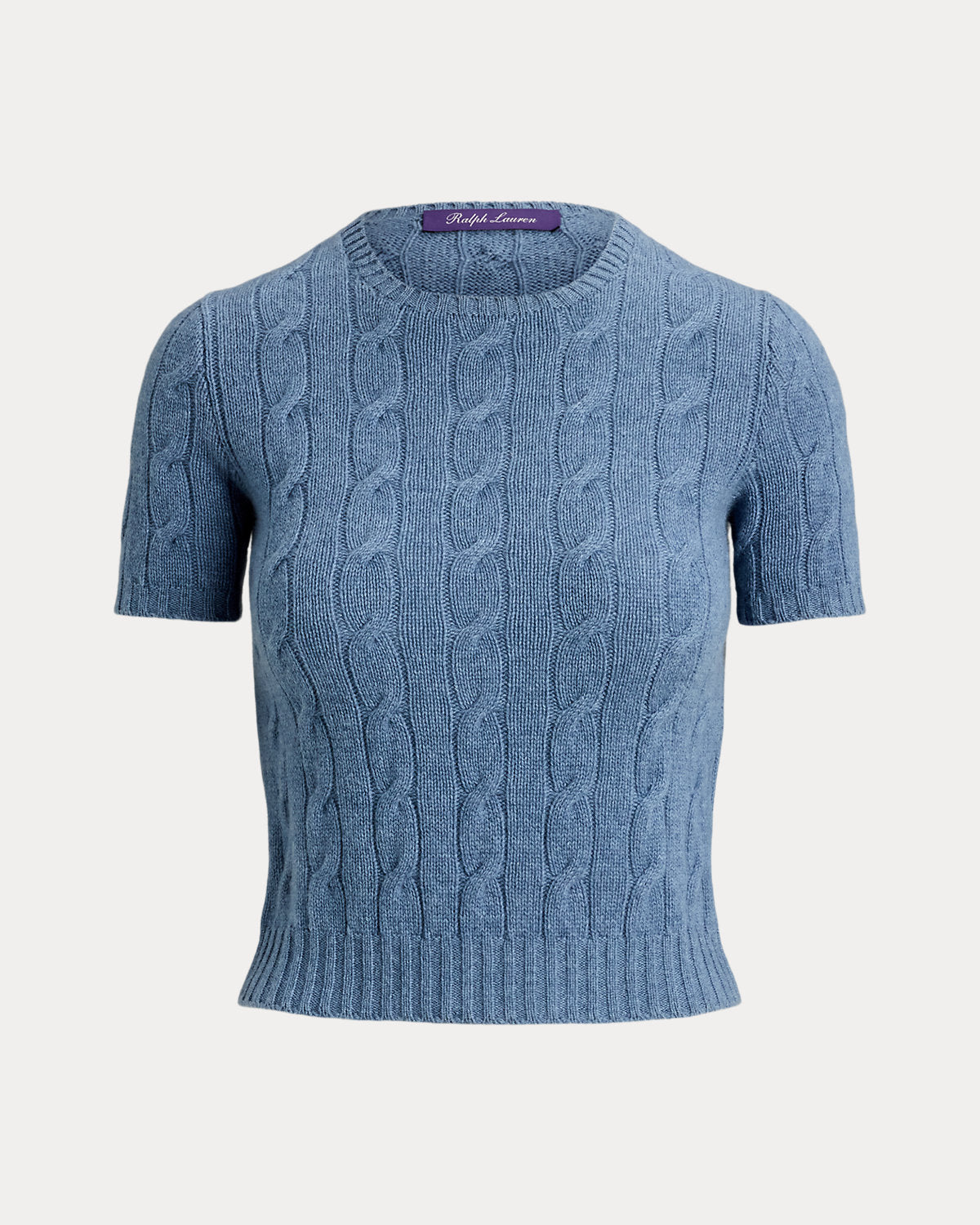 Cable-Knit Cashmere Cropped Sweater