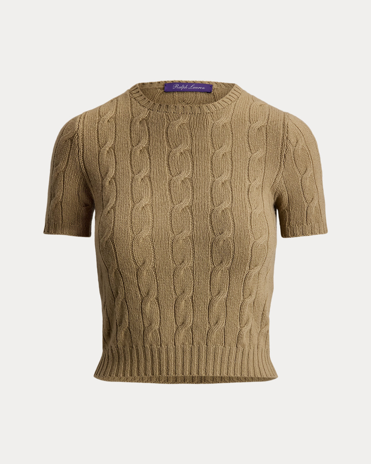 Cable-Knit Cashmere Cropped Sweater