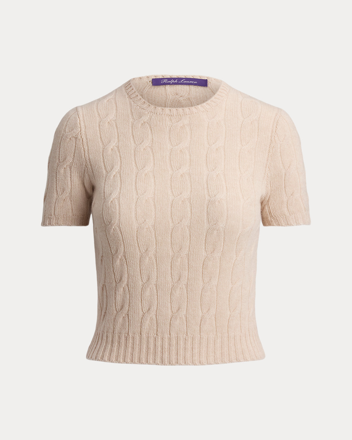 Cable-Knit Cashmere Cropped Sweater